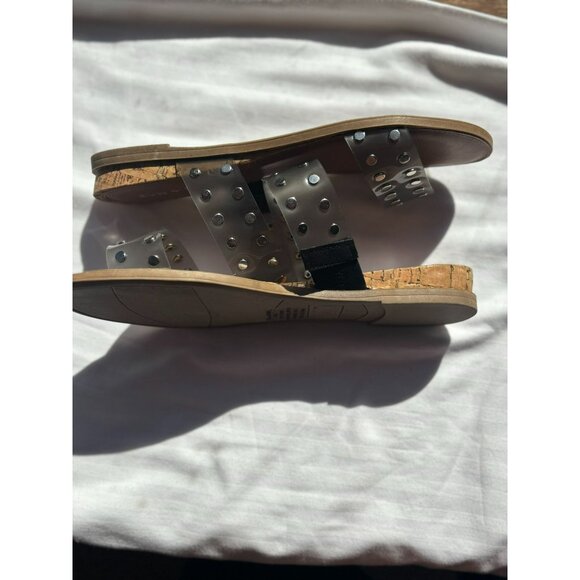 Sun + Stone Womens Clear Studded Slide Sandals - Picture 4 of 5